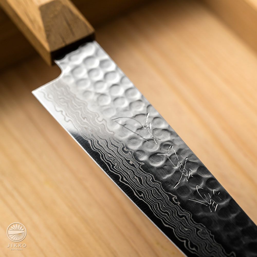 Jikko VG10 Petty Damascus Stainless Steel - Kamimoto UK & Global