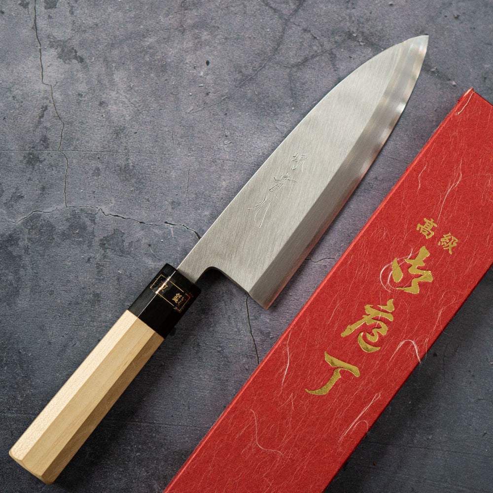 Jikko Shouren Ginsan Deba (stainless steel) - Kamimoto UK & Global